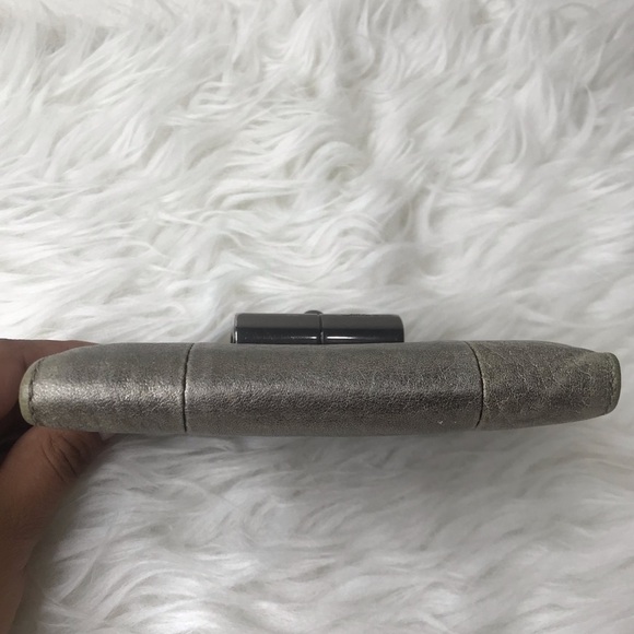 Coach Metallic Gold Leather Compact Wallet - Picture 6 of 16